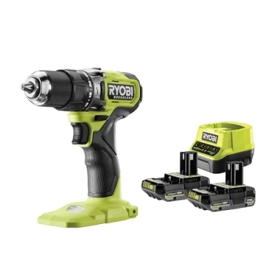 Afbeelding van RYOBI 18v RPD18bL1 2C20S boormachine met 2 x Ah batterijen en snellader