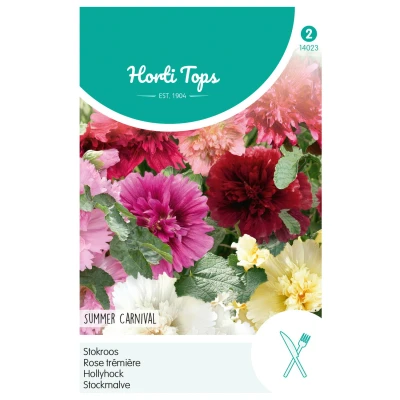 Afbeelding van Hortitops Althaea (Alcea) Stokroos Rosea Summer Carnival Bloemenzaden 0.5 g