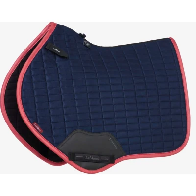 Afbeelding van LeMieux Zadeldekje Suede Springen Navy/Cranberry L Agradi.be