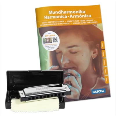 Afbeelding van Cascha Verlag Blues Mundharmonika Set C Dur inkl. Schule Diatonische mondharmonica