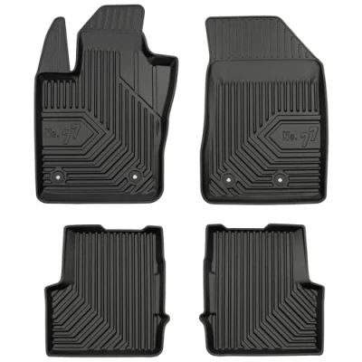 Afbeelding van M MOTOS Rubberen vloermat voor Fiat 500X sinds 2014, verbeter je reiscomfort met de zwarte antislipmat, Auto nr. 77 automat alle weersomstandigheden, bescherming tegen vuil