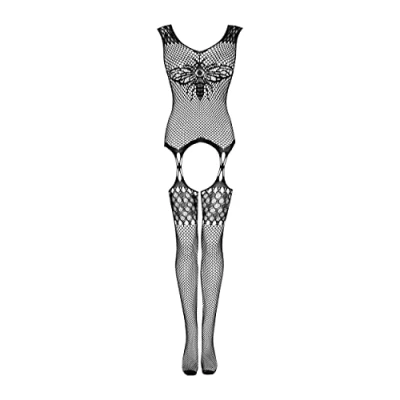 Afbeelding van Obsessive Vlinder Catsuit Met Jarretel Design Curvy