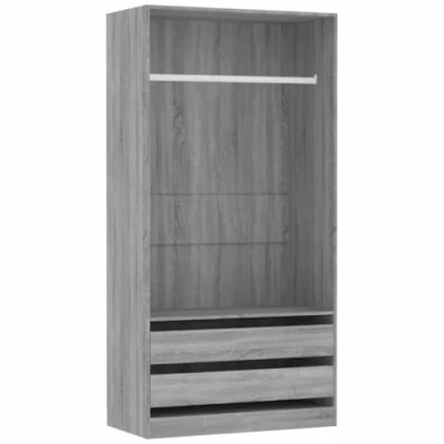 Afbeelding van vidaXL Kledingkast Sonoma grijs 100x50x200 cm Bewerkt hout