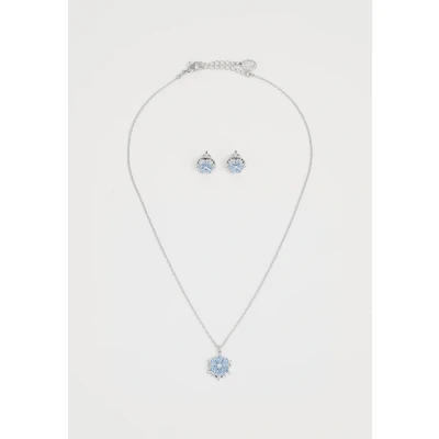 Afbeelding van Swarovski Parure Magic, Flocon de neige, Bleu, Métal rhodié