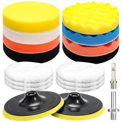 Afbeelding van 18 stuks 150 mm polijstpads, polijstpads voor auto, autopolijstpads, accuschroevendraaiers,
