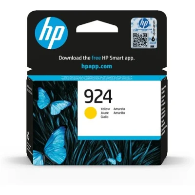 Afbeelding van HP 924 Yellow Original Ink Cartridge inktcartridge 1 stuk(s) Origineel Normaal rendement Geel