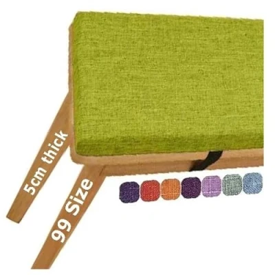 Afbeelding van Stoelkussen, vloermatras voor volwassenen, beige, ingang, gestoffeerd, kussen tuinbank, 180, 130, 120 cm, 1,40 schommelkussen, bank, 40 x 100 buiten, caravan, binnen, tuin (L, 60 cm