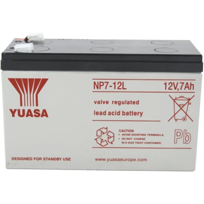 Afbeelding van Yuasa NP7 12 L Loodaccu V 7 Ah Loodvlies (AGM) (b x h d) 151 98 65 mm Kabelschoen 6.35 Onderhoudsvrij, VDS certificering