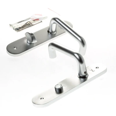 Afbeelding van D4E alu.vastdraaibaar f1 deursch. afger. kruk/kruk d model links wc72
