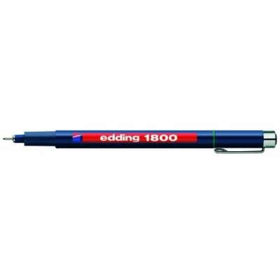 Afbeelding van edding 1800 precisiestift blauw 10 pennen lijnbreedte 0,5 mm fijnstift voor nauwkeurig schrijven en schetsen metalen gecoate fijne punt geschikt linialen stencils