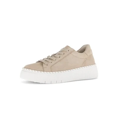 Afbeelding van Gabor Sneakers laag, Dames, Maat: 40, Caramel Veloursleer