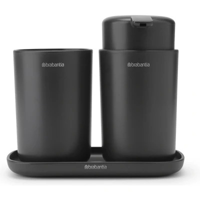 Afbeelding van Brabantia ReNew Badkameraccessoires Set Van 3 Antraciet