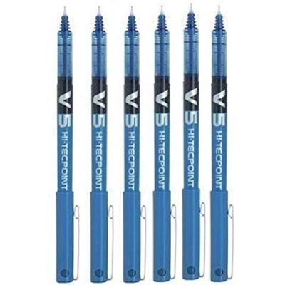Afbeelding van Pilot BX V5 Hi Tecpoint rollerball met extra fijne punt, 0,5 mm, lijnbreedte 0,3 blauw, 6 stuks