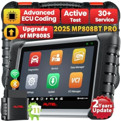 Afbeelding van Autel MaxiPRO MP808BT Pro, 2 jaar update [waarde 650], upgrade 2024 van MS906BT MP808S MP808, ECU codering, bidirectionele bediening, 31+ service, volledige diagnose, Android 11.0