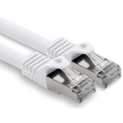 Afbeelding van freiwerk 1 m wit x LAN Ethernet s FTP LSZH PIMF 10 GB RJ45 stekker Cat6a
