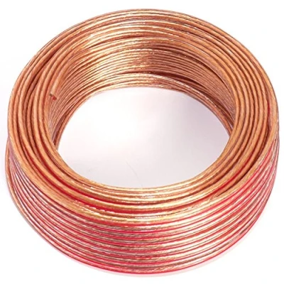 Afbeelding van SeKi Luidsprekerkabel 2 x 0,50 mm² 25m transparant CCA audiokabel bokskabel