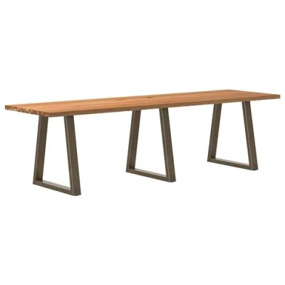 Image de vidaXL Table à manger marron clair 280x80x74 cm rectangulaire3304140