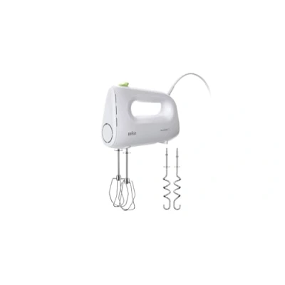 Afbeelding van Braun Household MultiMix 1 HM 1110 WH handmixer met 4 snelheden plus turbo, FastMix technologie, EasyClick, garde en deeghaak, bediening één hand, 450 W, wit