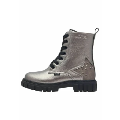 Afbeelding van s.Oliver Veterboots, Dames, Maat: 32, Pewter Kunststof