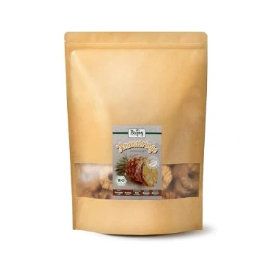 Afbeelding van Biojoy Biologische gedroogde ananas (1 kg), hele plakjes