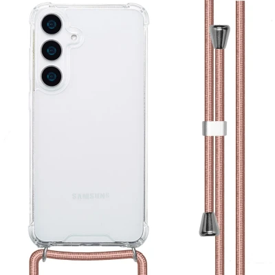 Afbeelding van imoshion Hoesje Geschikt voor Samsung Galaxy S25 Plus met koord Backcover Rosé Goud
