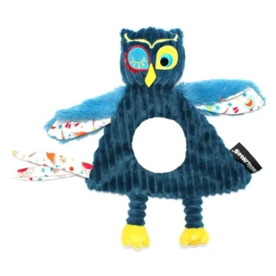 Afbeelding van Les deglingos knuffeldoek uil