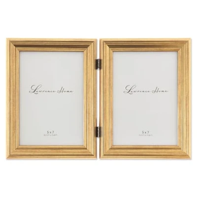 Afbeelding van Lawrence Frames Fotolijst met scharnier, 12,7 x 18,8 cm, goud gepolijst