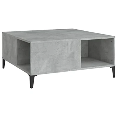 Image de vidaXL Table basse gris béton 80x80x36,5 cm bois d&#039;ingénierie830776