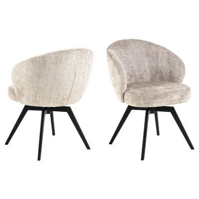 Afbeelding van Hjem Interiors Marla Beige Draaistoel