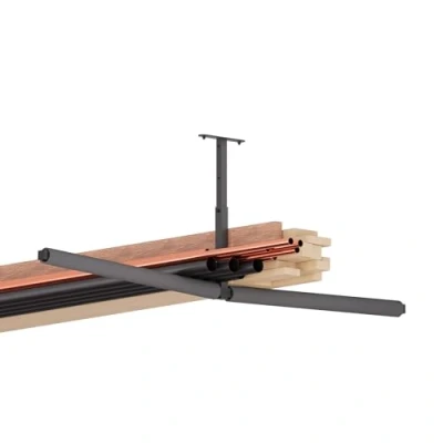 Afbeelding van QLS Set van 2 hangplanken voor plafond, ladder, kajak, surfplank, gereedschapsopslag, zwart
