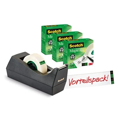 Image de 3M Scotch dévidoir de table C38, incl. ruban adhésif Magic