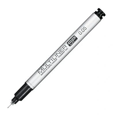 Afbeelding van COPIC Multiliner SP 0,05 mm, zwart, fineliner van aluminium met fijne punt en waterbestendige pigmentinkt