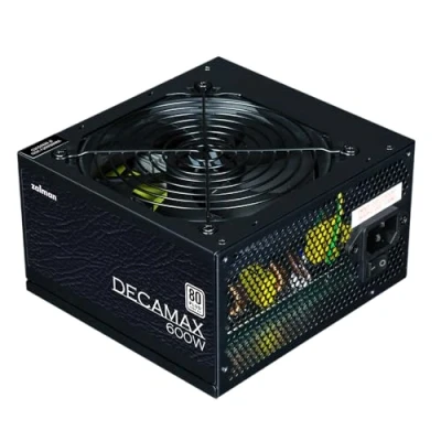 Afbeelding van PC voeding ZALMAN DecaMax 600W 80+ Niet modulair 120mm ventilator Zwart