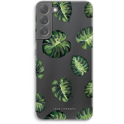 Afbeelding van Case Company® hoesje geschikt voor Samsung Galaxy S22 Plus Tropische bladeren Soft Cover Telefoonhoesje Bescherming aan alle Kanten en Schermrand