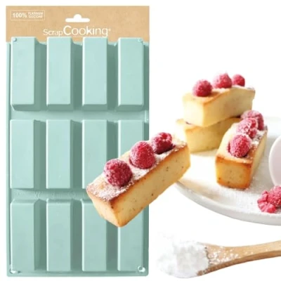 Afbeelding van SCRAP COOKING 3103 bakvorm Multi 12 cakes, siliconen, roze, 33 x 18 3,5 cm