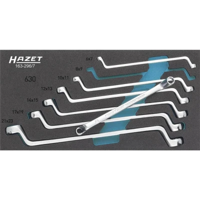 Afbeelding van Hazet 163 296/7 Dubbele ringsleutelset 7 delig 6 22 mm DIN 838, ISO 10104