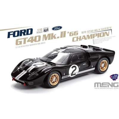 Afbeelding van 1:12 MENG RS003 Ford GT40 Mk.II &#039;66 Champion Pre Colored Edition Plastic Modelbouwpakket