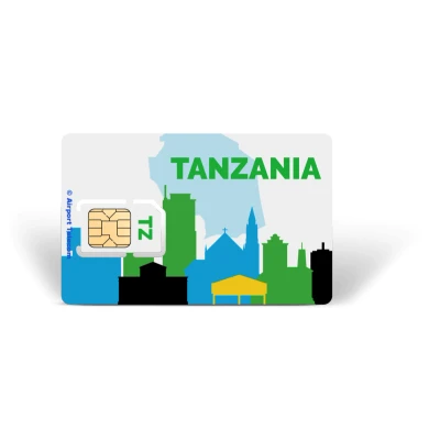 Afbeelding van Simkaart Tanzania 12GB Data Prepaid Met Snel 4G/5G Internet En Bellen Op Reis In Afrika Airport Telecom