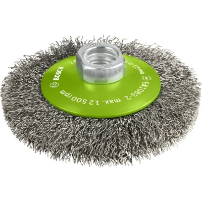 Image de BOSCH 2608622108 Brosse angulaire ondulée 100 mm M14 acier inoxydable