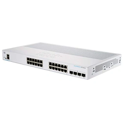 Afbeelding van Cisco CBS350 24T 4X (24 Havens), Netwerkschakelaar, Zilver