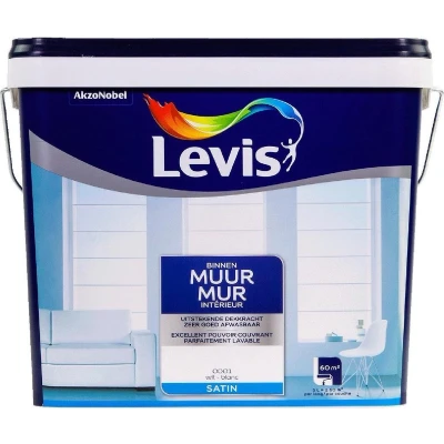 Afbeelding van Levis Muur Binnen Satin Wit 5L