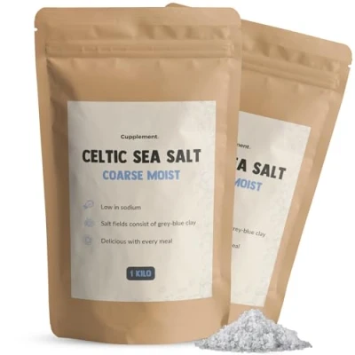 Afbeelding van Cupplement Combideal 2x Keltisch Zeezout 1KG Grof Celtic Sea Salt Zout Voor de Zoutmolen Niet Bio, Fleur Sel, Himalaya, Himalayazout, Biologisch of Fijn Mineralen Herbamare Seasalt