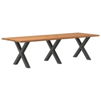Afbeelding van vidaXL Eettafel rechthoekig 280x100x74 cm massief eikenhout lichtbruin