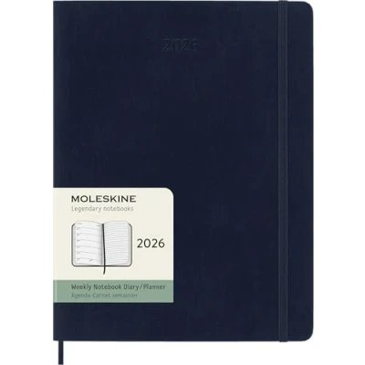 Afbeelding van Moleskine 12 Maanden Agenda 2026 Wekelijks XL Zachte Kaft Saffier Blauw