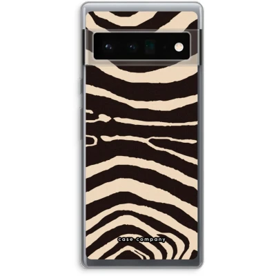 Afbeelding van Case Company® hoesje geschikt voor Google Pixel 6 Pro Arizona Zebra Soft Cover Telefoonhoesje Bescherming aan alle Kanten en Schermrand