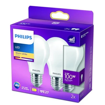 Afbeelding van Philips Lighting 76369500 LED lamp Energielabel D (A G) E27 Peer 10.5 W = 100 Warmwit (Ø x l) 6 cm 10.4 2 stuk(s)