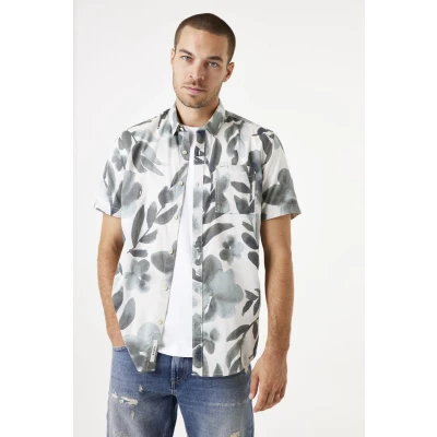 Afbeelding van GARCIA Overhemd Allover Print Grijs dessin XL