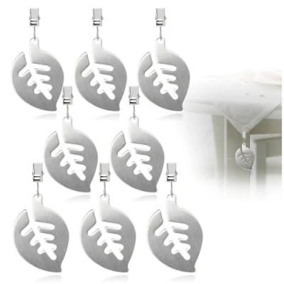 Afbeelding van COM FOUR® 8 x tafelkleedgewichten tafelkleedgewicht van roestvrij staal tafelkleedklemmen ca. 40 g per stuk