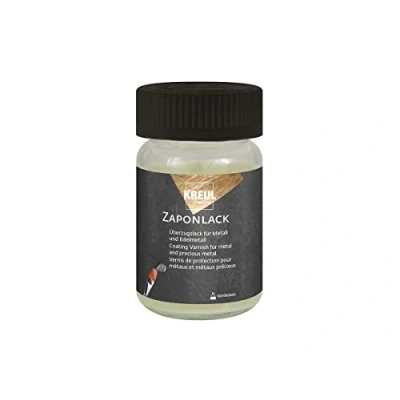 Afbeelding van Kreul Zapon nagellak, 60 ml, transparant, glanzend, op harsbasis, voor edelmetalen zoals zilver, koper, messing, brons, tin, ijzer, stuks