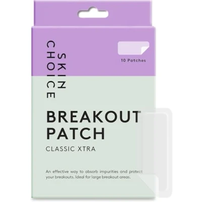 Image de SKIN CHOICE Large Pimple Patchs hydrocolloïdes contre l&#039;acné pour le visage, corps, végétaliens et sans cruauté envers les animaux (10 unité)